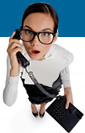 Woman calling for an insurance quote